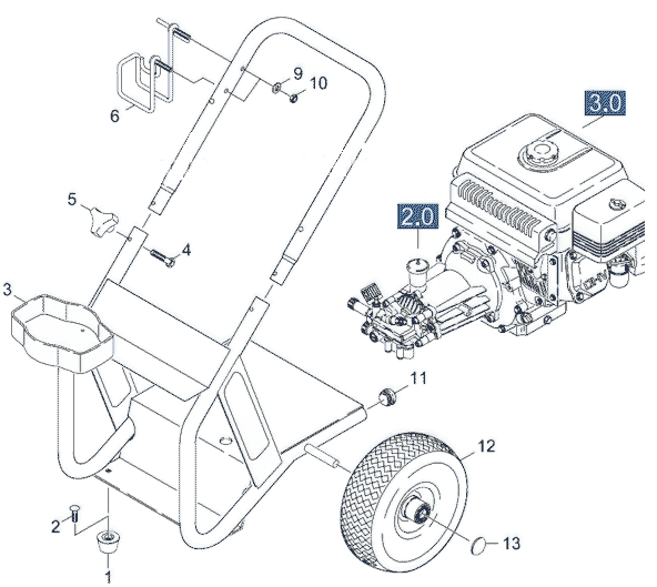 KARCHER HD 2500G Parts List